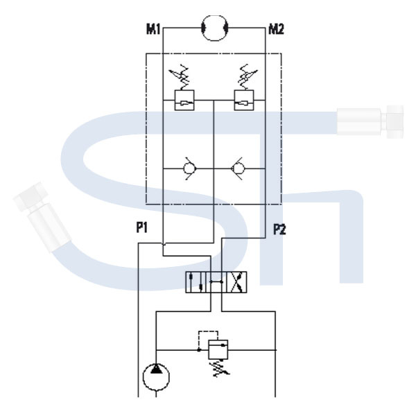 Schockventil R 1/2" 10 - 180 BAR - doppeltwirkend - mit Nachsaugung