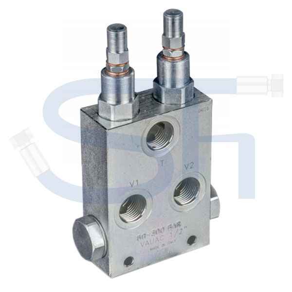 Schockventil R 1/2" 10 - 180 BAR - doppeltwirkend - mit Nachsaugung
