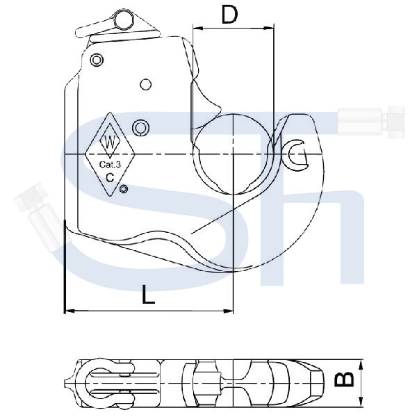 Unterlenkerfanghaken Kat. 3 - Standard - Walterscheid