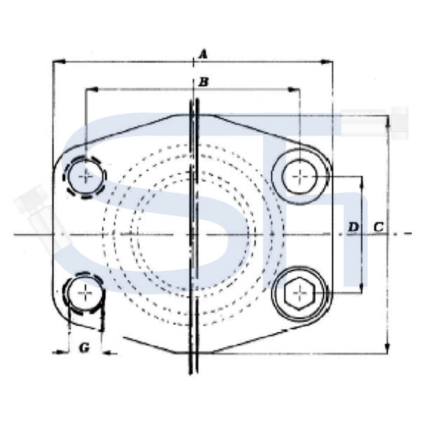 Verschlussgegenflansch SAE 6000 PSI - R 3/4"