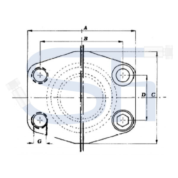 Verschlussflansch SAE 6000 PSI - R 1/2"