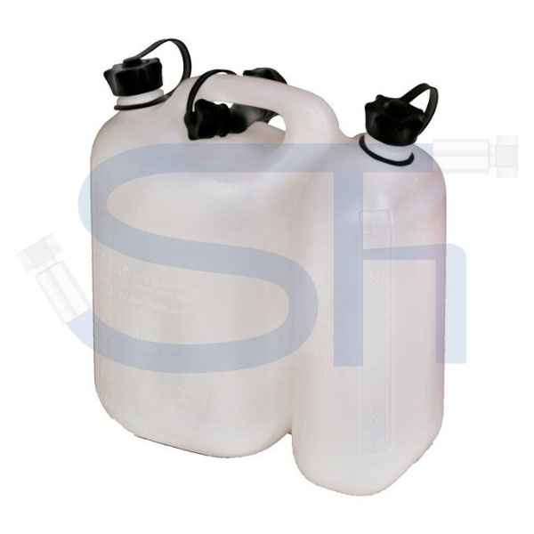 Doppelkanister 5,5 Liter / 3,0 Liter - Weiß - 1 Ausgießer