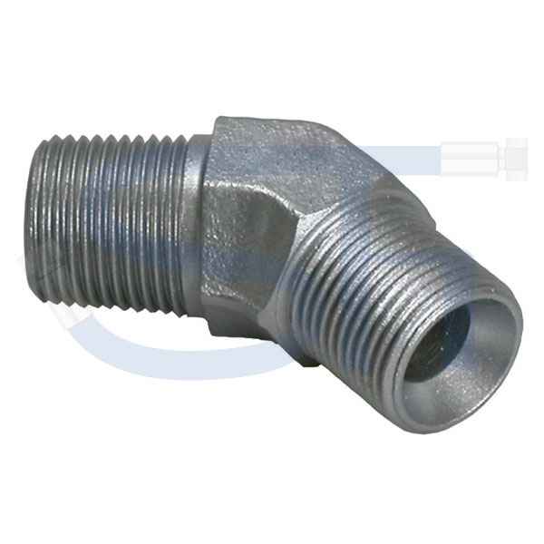 Winkel-Einschraubverschraubung 45° R 1 1/2" - R 1 1/2" kegelig