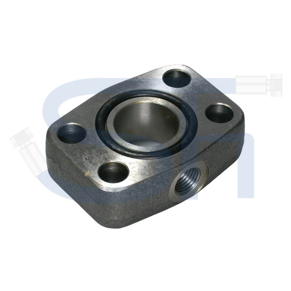 Zwischenflansch mit Messanschluss SAE 6000 PSI - R 1 1/4"