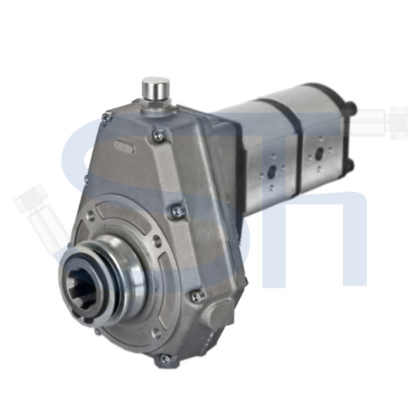 Zapfwellengetriebe BG2 - 1:3.8 - mit Schiebemuffe - 4ccm + 4ccm Doppelpumpe BG2